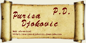 Puriša Đoković vizit kartica